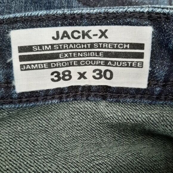 BUFFALO David Bitton Jack-X Slim Straight Stretch Dark Blue Jeans Men's Sz 38 - Picture 7 of 9